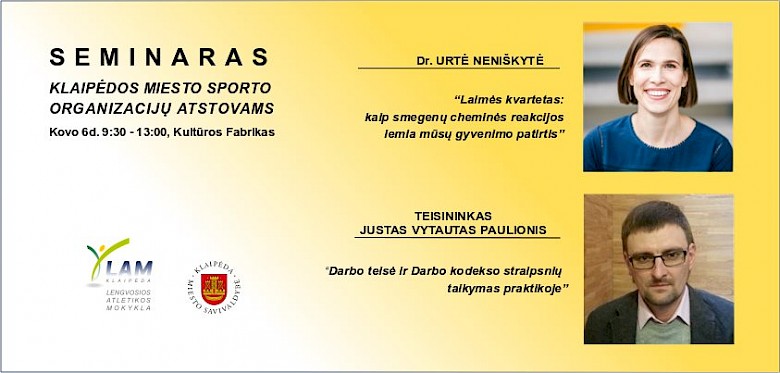 Seminaras sporto organizacijų atstovams