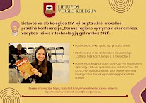 Lietuvos verslo kolegijos XIV-oji tarptautinė, mokslinė-praktinė konferenciją, „Darnus regiono vystymas: ekonomika, vadyba, teisė ir technologijos 2021“